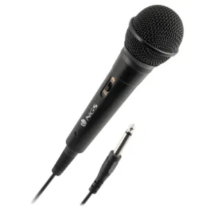 MICROFONO DINAMICO KARAOKE NGS SINGER FIRE JACK 6,3MM 3M BOTON ON/OFF