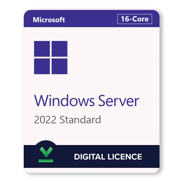 SOFTWARE MICROSOFT WINDOWS SERVER 2022 STANDARD LTSC 16 CORES LIC. DIGITAL