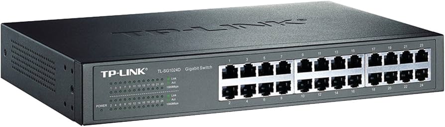 SWITCH 24 PUERTOS TP-LINK TL-SG1024D (SOBREMESA-ENRACABLE) (GIGABIT)