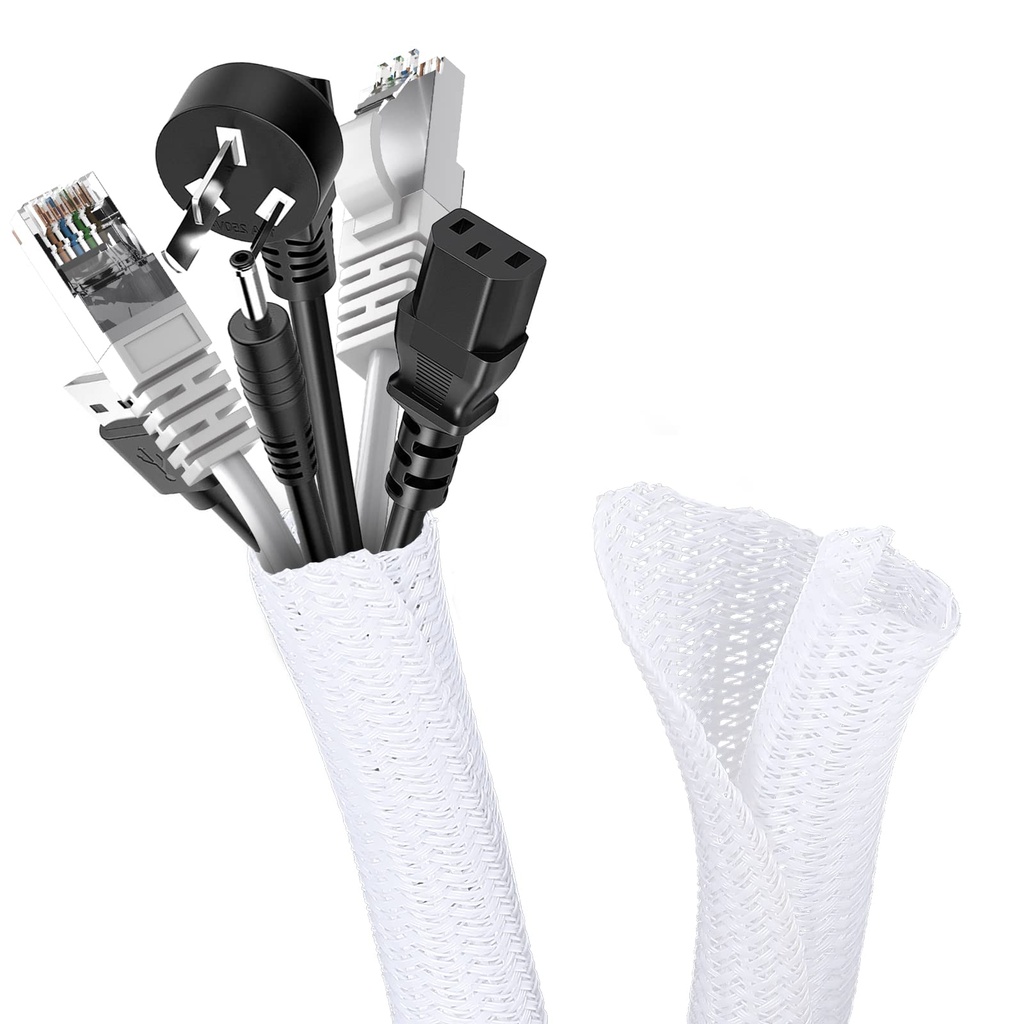 CUBRECABLES ORGANIZADOR MALLA ROMON BLANCO 3M