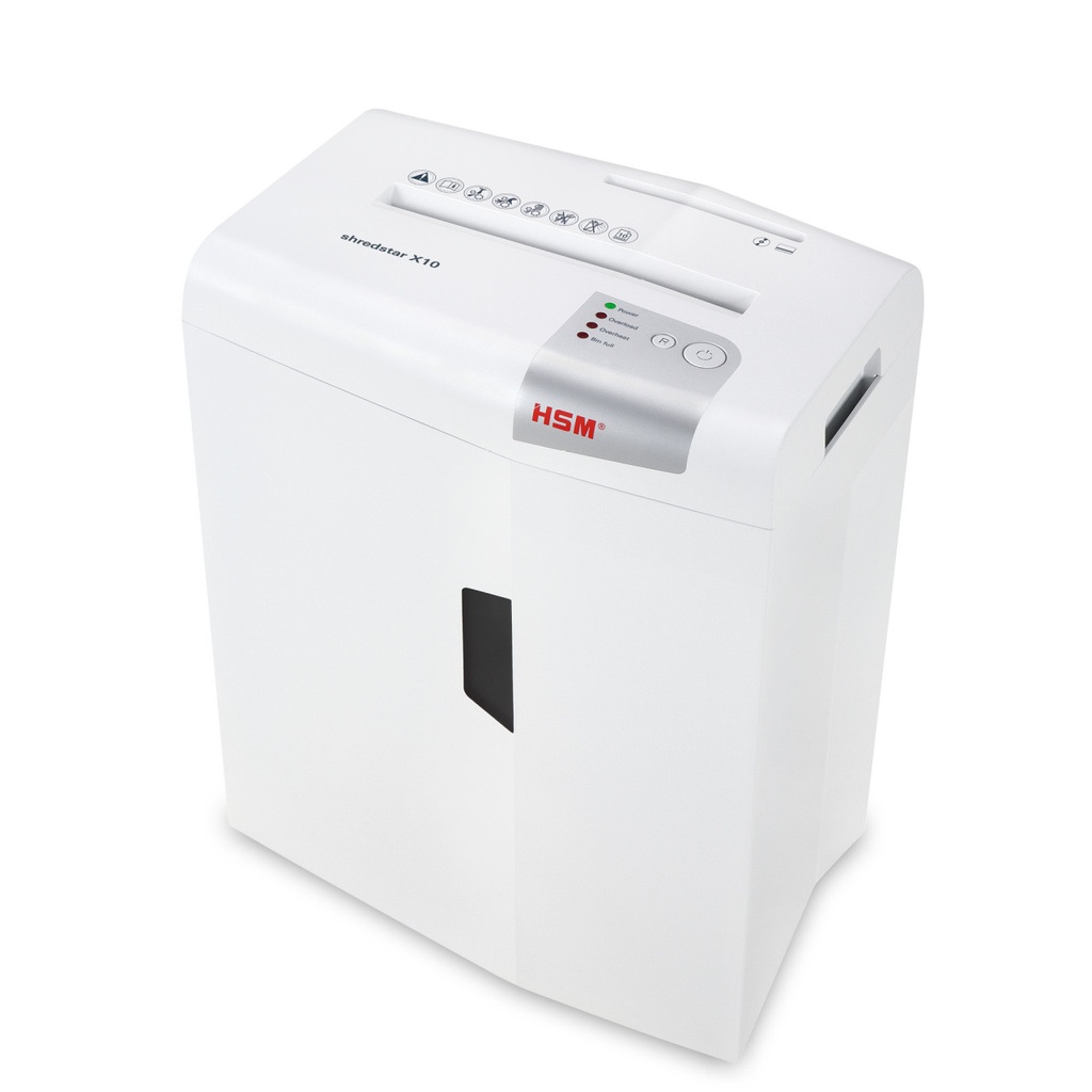 DESTRUCTORA DOCUMENTOS HSM SHREDSTAR X10 CORTE PARTICULAS 4,5x30MM P-4 18L 10 HOJAS 20L TARJETA DVD