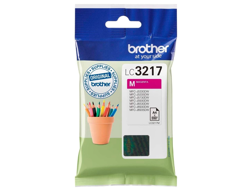 C O BROTHER LC3217M MAGENTA 550 PAGS