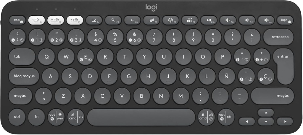 MINI TECLADO INALAMBRICO BLUETOOTH LOGITECH PEBBLE KEYS 2 K380S (SIN NUMERICO)