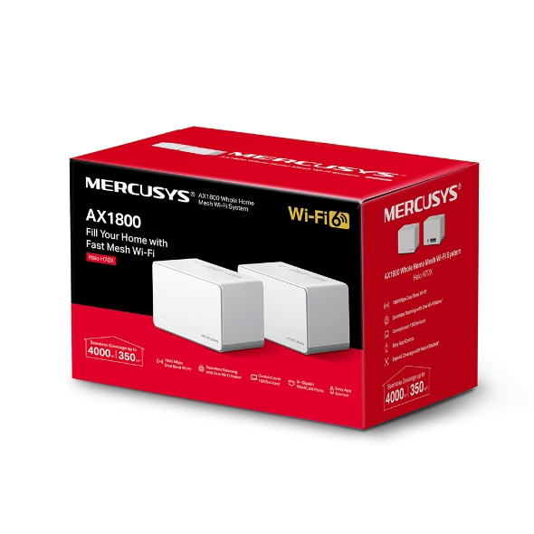SISTEMA WIFI MESH AX1800 MERCUSYS HALO H70X (350M²) (3xGIGABIT) (PACK 2)