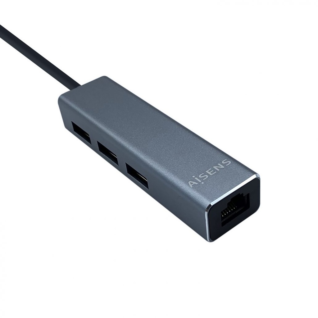 TARJETA RED USB-C A RJ45 GIGABIT + HUB 3xUSB 3.0 AISENS A109-0396
