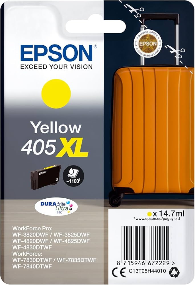 C O EPSON T405XLY AMARILLO 1100 PAG C13T05H44010