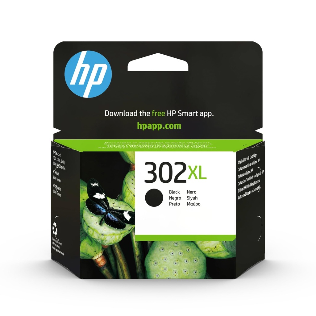 C O HP 302XL NEGRO F6U68AE