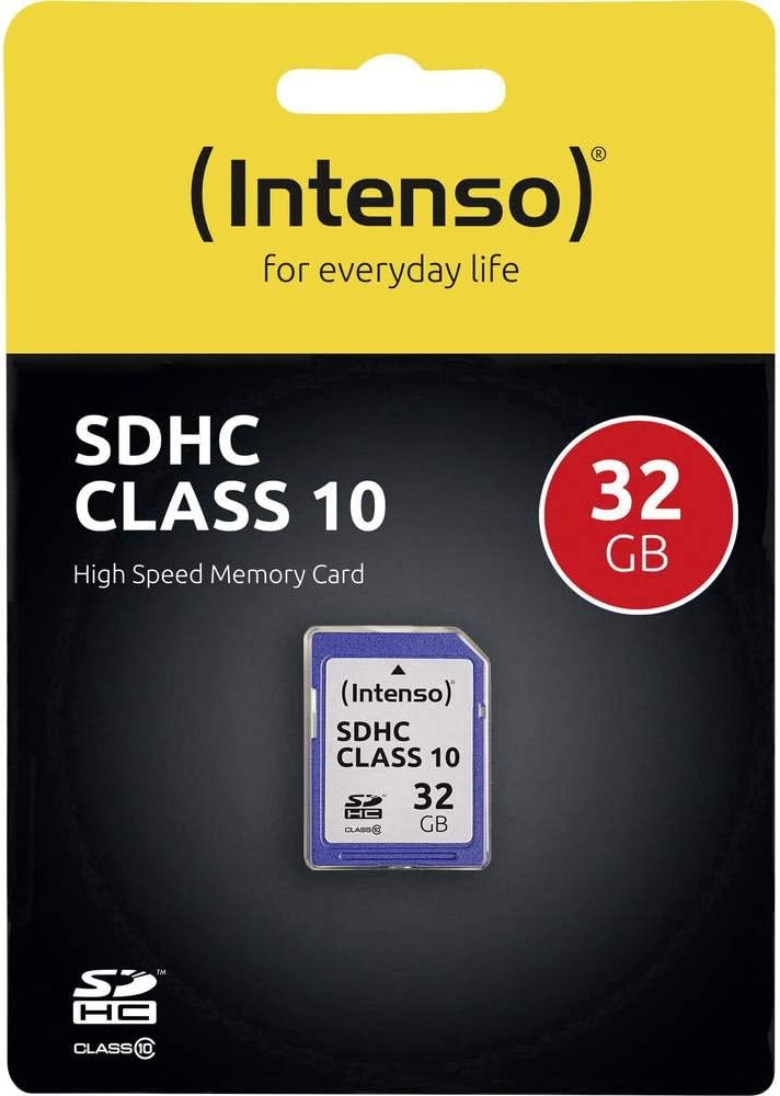 TARJETA MEMORIA SECURE DIGITAL SDHC 32GB 25/10MBS C10 HD INTENSO 3411480