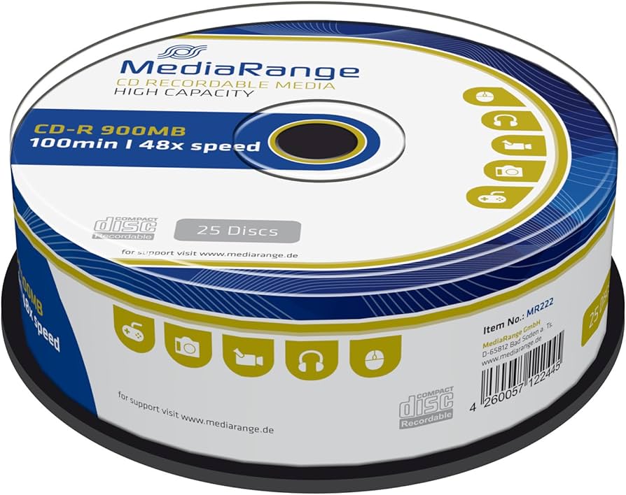 CDR GOLDEN DYE/MEDIARANGE CAJA 1 UD 900MB/100MIN