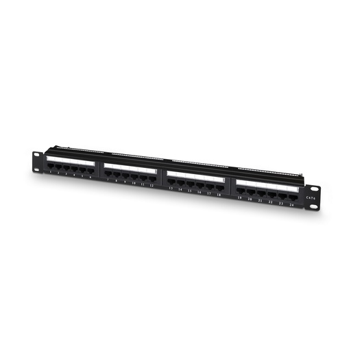 [Z013177] PATCH PANEL 24 PUERTOS RJ45 CAT 6 UTP 1U GESTION CABLES A141-0509