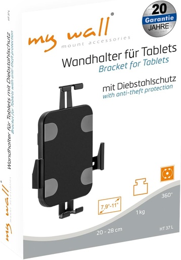 [Z020219] SOPORTE PARED UNIVERSAL PARA TABLET 7,9" A 11" 360º 1KG MAX MY WALL HT37L