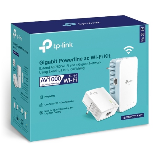 [Z021320] PLC WIFI AV1000 AC1200 TP-LINK TL-WPA7517KIT (GIGABIT) (4K)